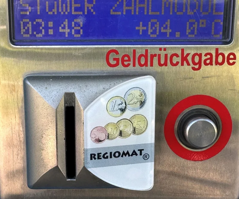 Geldrückgabe Regiomat.