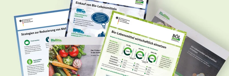 Bildcollage mit verschiedenen Flyern