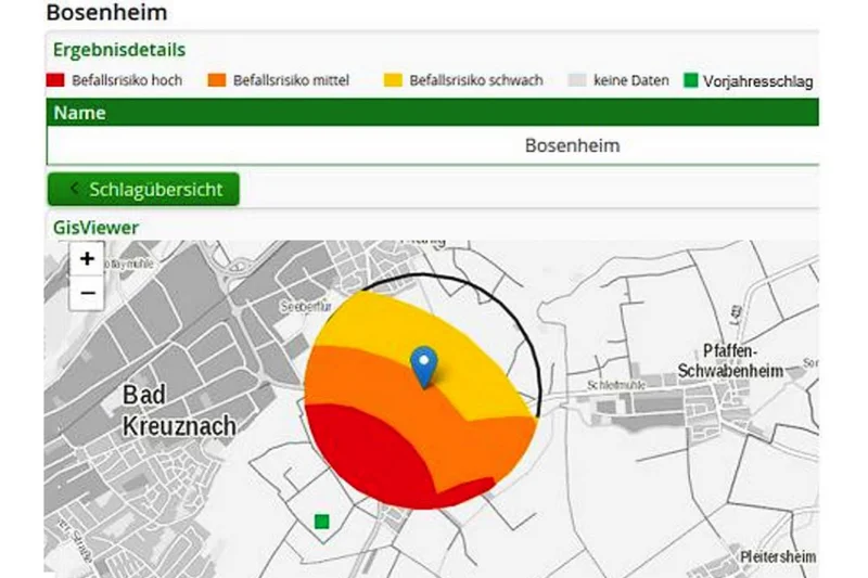 Risikokarte, Klick führt zu Großansicht