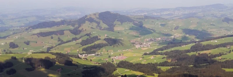 Landwirtschaftlich genutzte Fläche von oben.