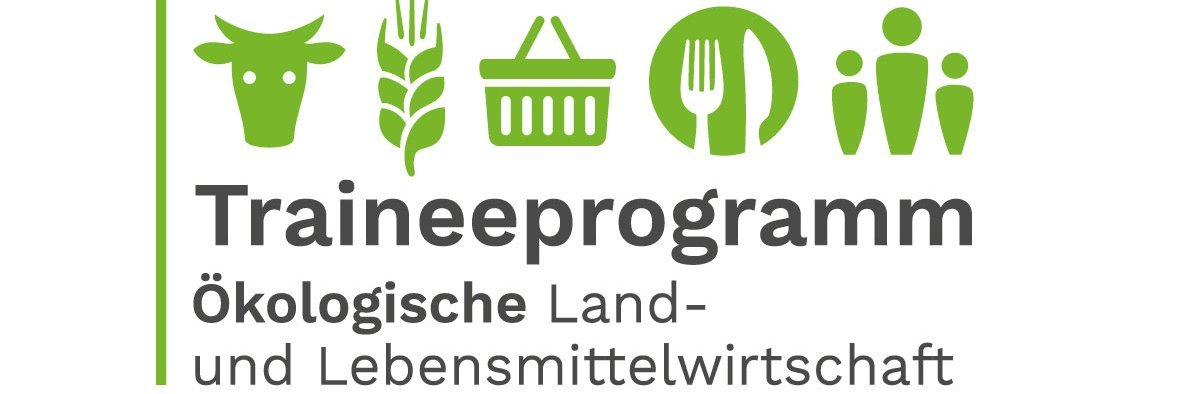 Logo des Traineeprogramms Ökologische Land- und Lebensmittelwirtschaft.