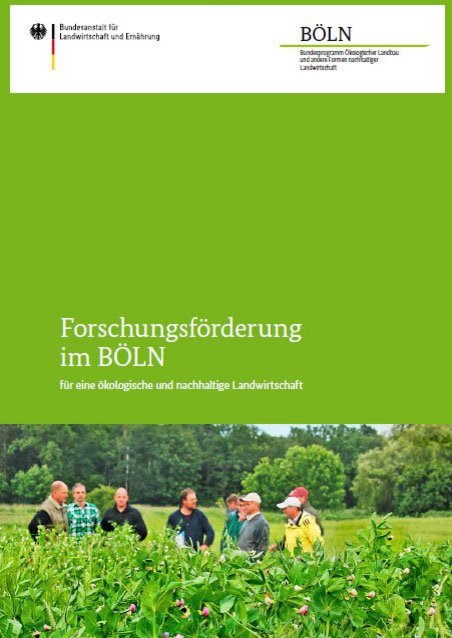 Deckblatt Brorschüre Forschungsförderung im BÖLN