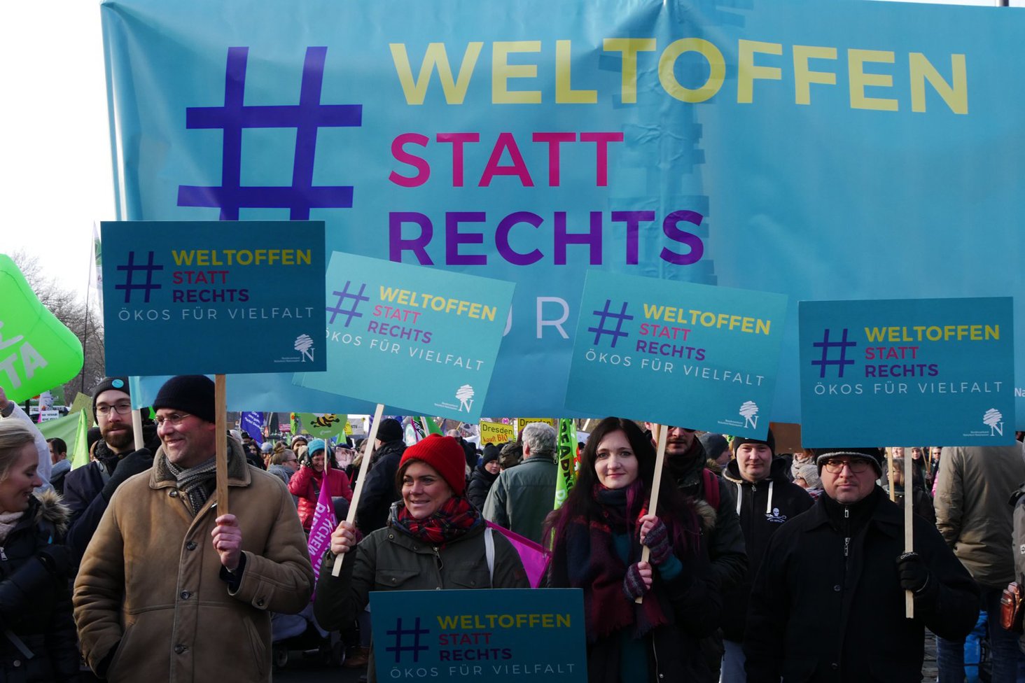 Demonstration gegen Rechts