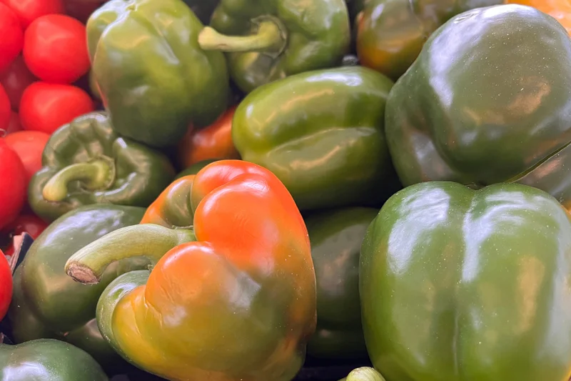 Grüne Paprika. Klick führt zu Großansicht.