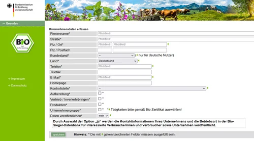 Database form