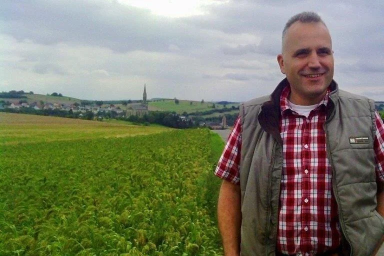 Karlfried Simon auf dem Feld