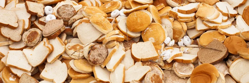 Großer Haufen von Brot. 