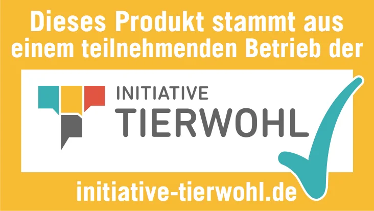 Siegel der Initiative Tierwohl. Klick führt zu Großansicht in neuem Fesnter.
