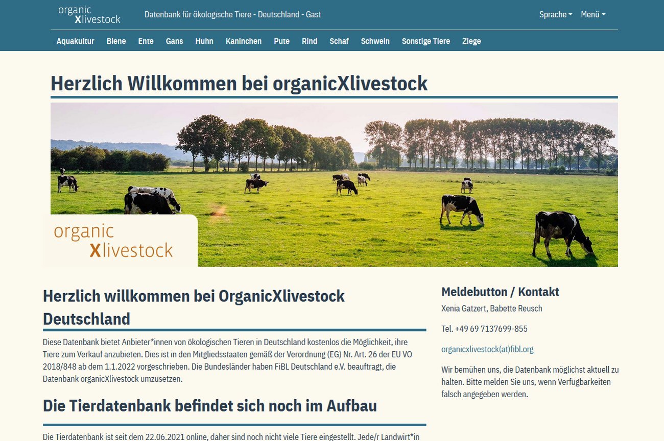 Screenshot der Homepage von organicxlivestock.de. Klick führt zu Großansicht im neuen Fenster. 