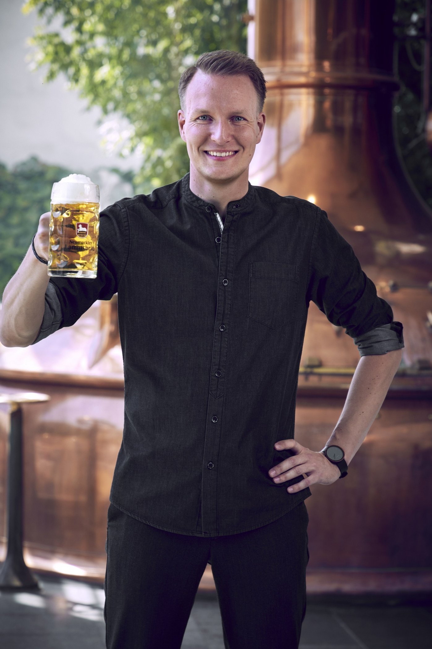 Johannes Ehrnsperger mit Bierglas