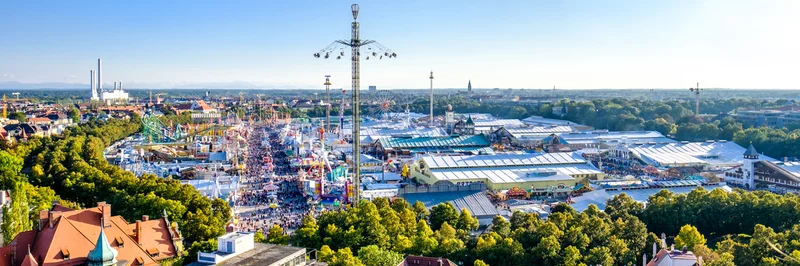 Oktoberfest München von oben.