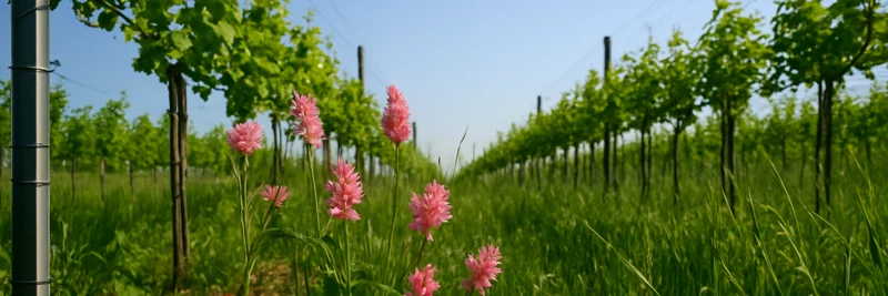 Weinberg im Frühling
