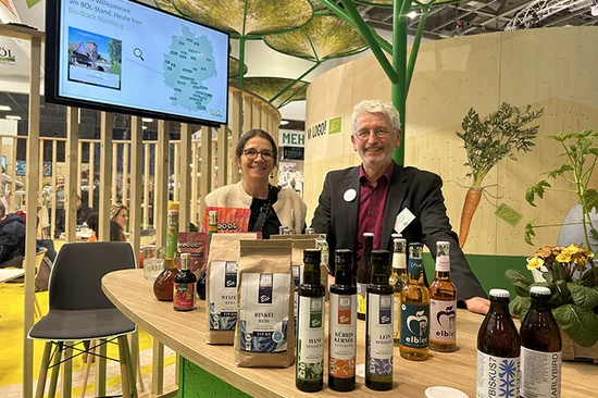 Stand der BioStädte auf der Grünen Woche 2025
