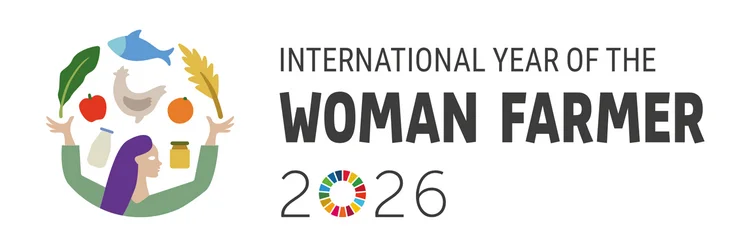 Logo International Year of the Woman farmer.