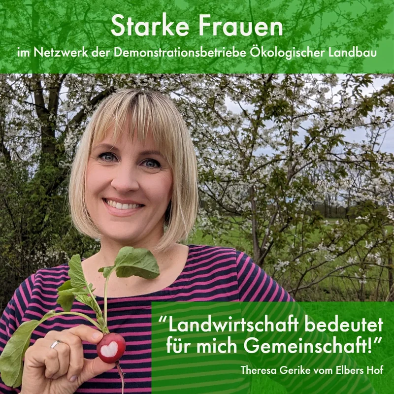 Theresa Gerike mit Radieschen in der Hand