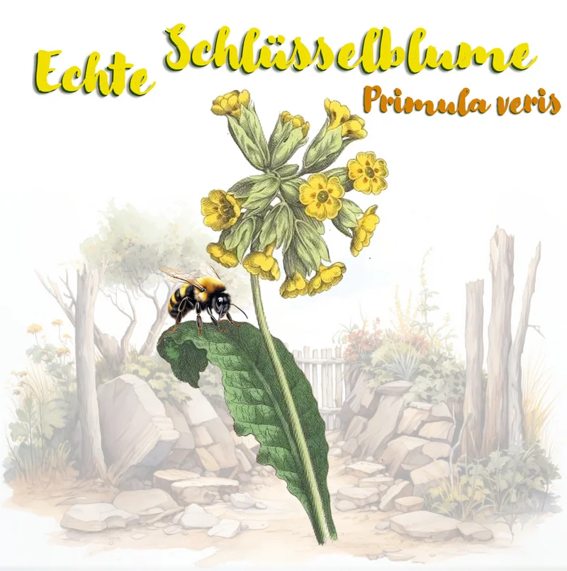 Grafik der Echten Schlüsselblume. Klick führt zu Großansicht in einer Lightbox. Zum Schließen der Lightbox ESC drücken.