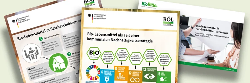Grafik mit mehreren BioBitte-Materialien