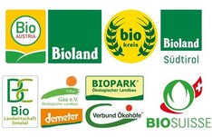 Logo der Bio-Allianz mit allen Logos der beteiligten Verbände. Klick führt zu Großansicht.