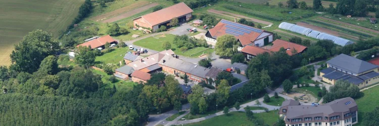 Luftaufnahme des Hofes