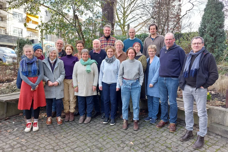 Höfetreffen 2023 mit Vorständen, Hofpachtenden und Partnerinnen der Stiftung