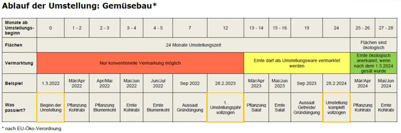 Umstellungsablauf Gemüsebau. Klick führt zu Großansicht im neuen Fenster.