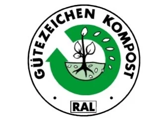 Rundes Gütezeichen für Kompost. Klick führt zu Großansicht im neuen Fenster.