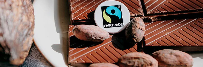 Schokoladentafel mit Fair-Trade Siegel, Kakao Preis