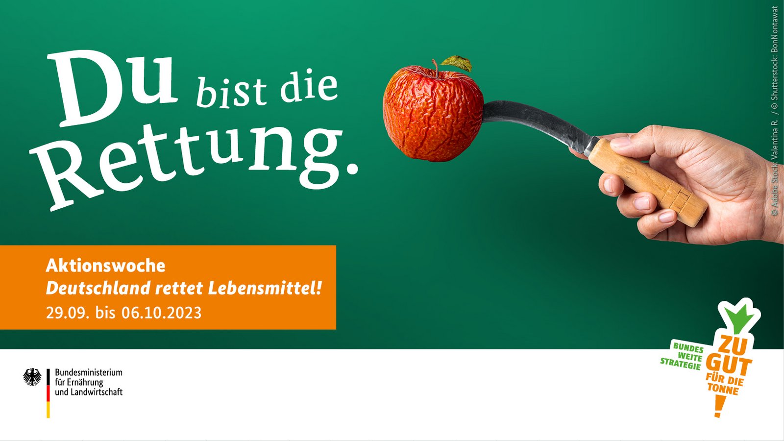 Plakat zur Aktionswoche Deutschland rettet Lebensmittel