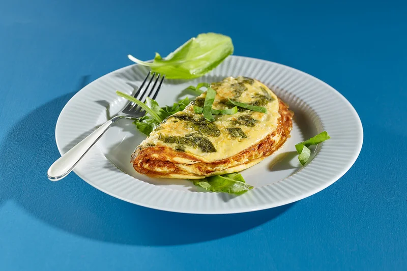 Käse-Omelette mit Sauerampfer 