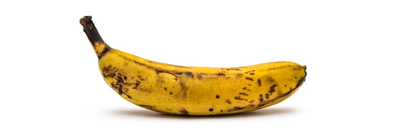 Eine reife Banane.