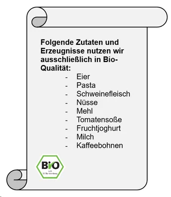 Zutatenliste Bio-Siegel