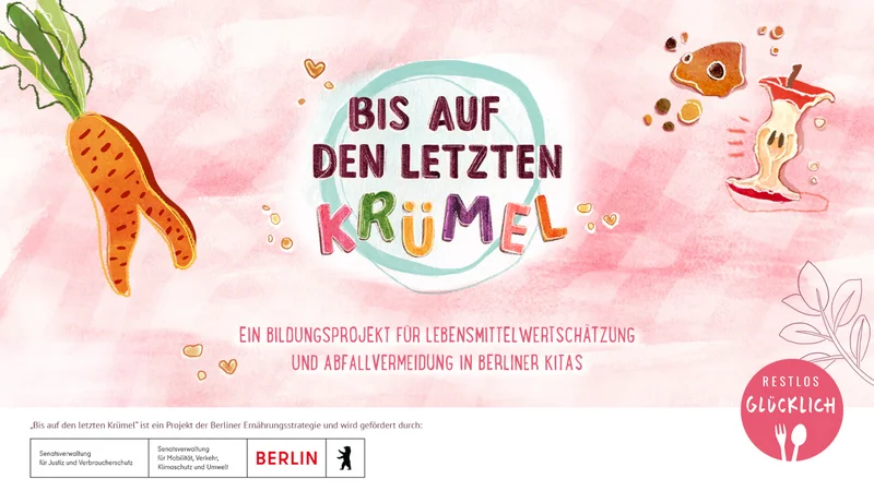 Flyer des Projekts "Bis auf den letzten Krümel"