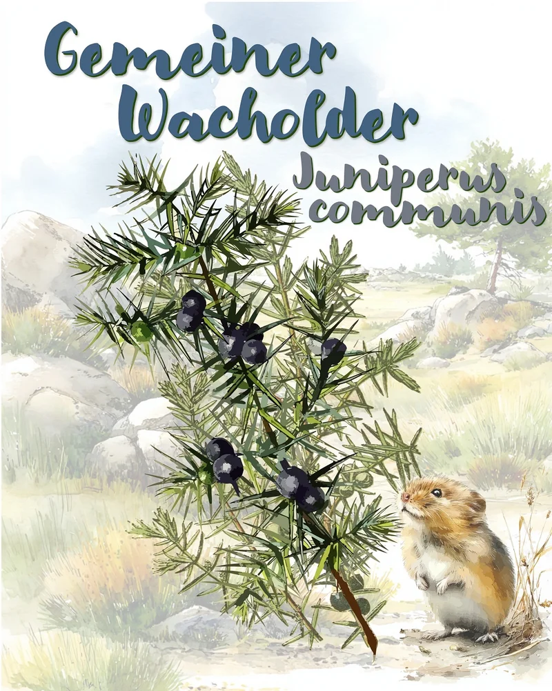 Grafik des gemeinen Wacholder