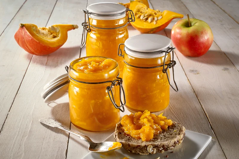 Kürbis-Apfelmarmelade mit Zimt und Vanille 