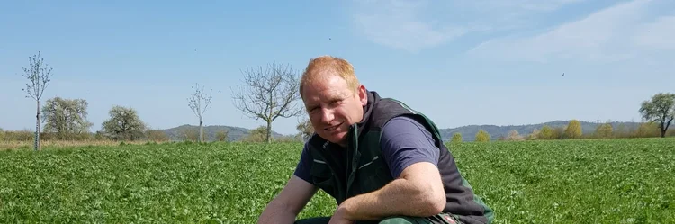 Mann auf dem Feld