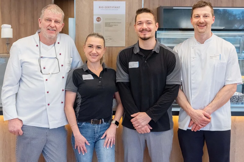 Küchenteam des Cafe des Klinikum Kulmbach. Foto: Klinikum Kulmbach