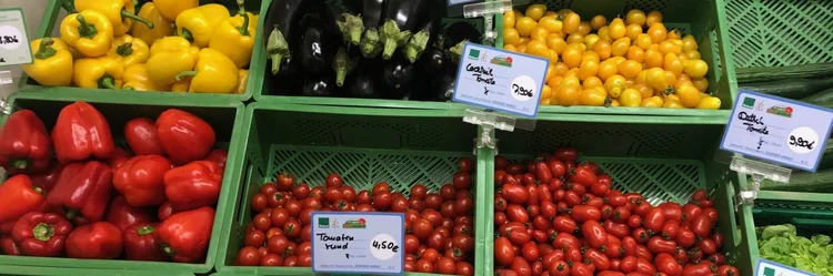 Gemüse in Kisten