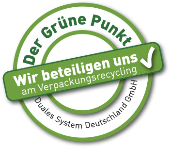 Logo des Labels Grüner Punkt "Wir beteiligen uns"